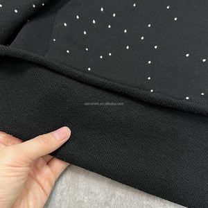 100% coton Boxy pull à capuche unisexe Streetwear imprimé graphique sweats à capuche personnalisé Y2k surdimensionné français éponge strass à capuche - Product Image 5