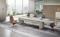 Meubles de bureau modernes, table de réunion, longues tables de conférence, prises électriques, modulaires, écologiques, durables, salle à manger scolaire