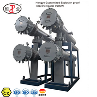 Chauffe-eau électrique à circulation homologué pour zones dangereuses 900 kW Incoloy 800 pour chauffage de flux de process liquide et hydrogénation à froid du polysilicium