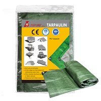 Bâches en PE tissées enduites antistatiques vert olive de qualité 180 GSM, différentes tailles et spécifications, coins renforcés, œillets métalliques