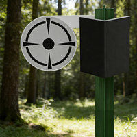 Cible de tir réactive durable en acier AR500 de 3/8 pouce avec plumes en plastique pour le tir en extérieur