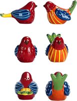 Haute qualité en céramique rouge printemps oiseau salière et poivrière ensemble pour réchauffement de la maison anniversaire de mariage anniversaire cadeau de noël