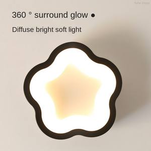 Plafonnier LED moderne minimaliste IP65 avec télécommande, style crème, en acrylique et fer, à montage en surface, pour couloir, entrée, hall d'entrée - Product Image 5