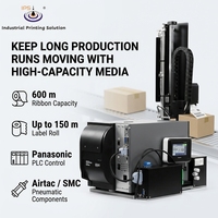 Système d'étiquetage industriel pour boîtes en carton, étiqueteuse Honeywell Engine 203 mm pour autocollants de codes-barres, machine à étiqueter par tamponnage