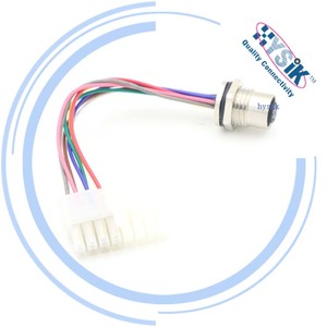 M12 konektor kabel berulir, 3 5 Pin b-kode pria IP69K, tahan kimia untuk lini produksi otomotif - Product Image 1