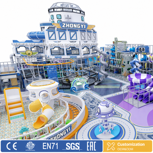 Structure de jeu intérieure personnalisée pour enfants : Tour de contrôle, <span class=keywords><strong>toboggan</strong></span> spiralé, structure d'escalade, piscine à balles – Parc d'attractions commercial - Product Image 1