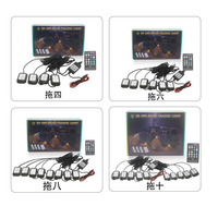 Nuevo diseño de lentes 3D superbrillantes, 12 piezas en una, 3 pulgadas, 12V, resistente al agua, RGB, Control remoto por aplicación, 36LED, Kit de luz Led Rock de alta calidad