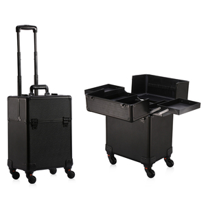 Latest <strong>Design</strong> Statement Hair Dresser Trolley <strong>Aluminium</strong> Professional Make up <strong>Case</strong> With Light Mirror