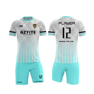 High quality cheap club soccer jerseys full sublimation team football sets jersey