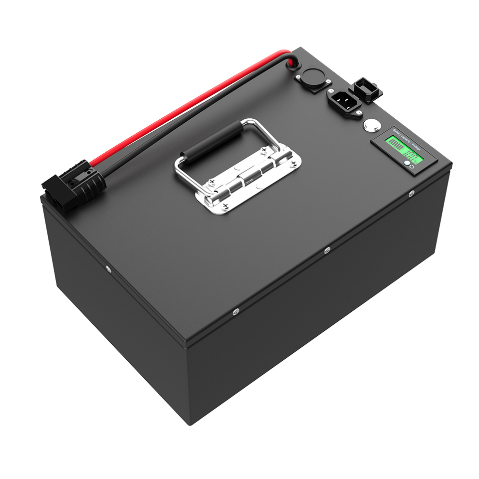 Ready To Ship 48v 50ah Lithium Storage Battery Pack Metal Case Water Heat Resistant For Golf Cart Electric Folding Bike Tricycle