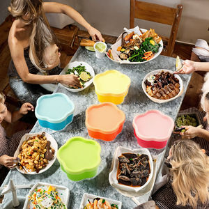 Gobelet à assaisonnement pour salade en plastique coloré personnalisé, réutilisable, <span class=keywords><strong>petit</strong></span> récipient à sauce, empilable, boîte de conservation pour aliments pour bébés avec couvercle, réfrigérateur - Product Image 3