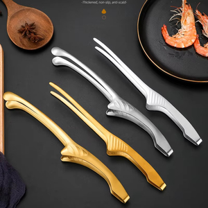 Pinces de cuisine en acier inoxydable pour barbecue, pinces à viande portables pour grillades, ustensiles de pique-nique - Product Image 1