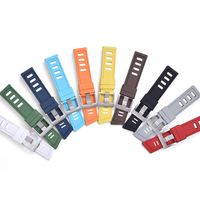 Bracelet de montre en caoutchouc JUELONG ISOFO 20mm/22mm Diver RS2 avec évents en forme d'échelle, style ISO, en FKM