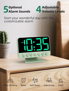 Relojes Despertadores Digitales para Dormitorios: Números Grandes y Nítidos, <span class=keywords><strong>5</strong></span> Niveles de Brillo Ajustables - Product Image 3