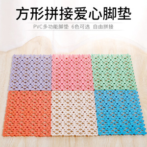 Tapis carrés en patchwork pour pattes d'animaux 30x20cm, antidérapants, respirants, en maille, pour cage ou niche pour chien - Product Image 5