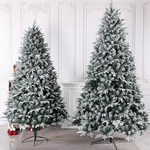<span class=keywords><strong>Sapin</strong></span> <span class=keywords><strong>de</strong></span> Noël <span class=keywords><strong>artificiel</strong></span> <span class=keywords><strong>de</strong></span> haute qualité en PVC et PE, feuilles vertes, 240-300 <span class=keywords><strong>cm</strong></span>, avec neige floquée, base autoportante et éclairage LED - Product Image 1