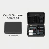 Démarreur de voiture d'urgence 6 en 1, compresseur d'air automatique, mini aspirateur, lave-auto portable haute pression