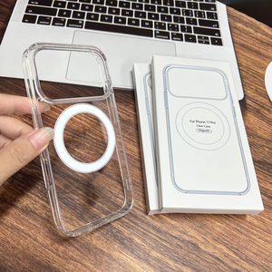 Ốp điện thoại <span class=keywords><strong>iPhone</strong></span> 17 trong suốt, hỗ trợ sạc không dây từ tính, chất liệu PC TPU, dành cho <span class=keywords><strong>iPhone</strong></span> 17 Pro Max, 17 Air, bao bì giấy - Product Image 3
