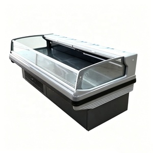 Vitrine réfrigérée commerciale pour boucher, style <span class=keywords><strong>Haier</strong></span>, gris, 1,8 m, ouverte en haut, pour la présentation de viande - Product Image 2