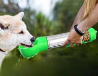 Offre Spéciale 4 en 1 multifonction 500ml voyage en plein air Portable chien merde sac nourriture pour animaux bouteille d'eau