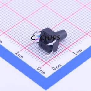 DTS-65K-V Tactile Switch Through hole Component (THT) Switch Single Pole Single Throw Round Button Through Hole 6.2mm - Product Image 2