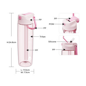 الشركة المصنِّعة ، صالة رياضية فاخرة تريتان بلاستيكية مع قش وغطاء مزدوج - Product Image 2