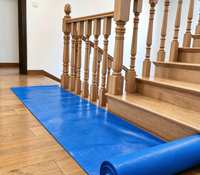 Tapis de peintre imperméable antidérapant non tissé, feutre bleu auto-adhésif pour la protection des sols et la décoration des escaliers dans les projets de construction