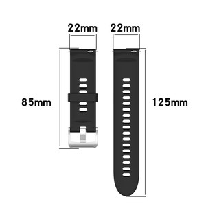 22mm Bracelets en caoutchouc souple Bracelets de montre intelligente en silicone pour Xiaomi Mi Couleur Montre S4 S3 S2 S1 Haylou <span class=keywords><strong>Rt</strong></span> <span class=keywords><strong>Ls05s</strong></span> - Product Image 5