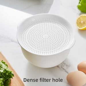Plastic <b>Sieve</b> Basket Drain Basin Kitchen <b>Sieve</b> Colander Fruit Vegetable Tray <b>Sieve</b> Colander for Kitchen Household Strain - Product Image 2