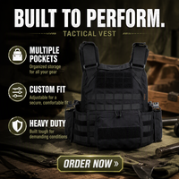Gilet Tactique KMS en Gros, Ajustable, Noir, pour Chasse en Extérieur, Chaleco Táctico Molle, Porte-Plaque en Nylon
