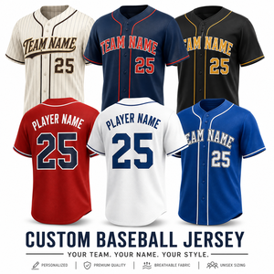 Seragam Bisbol Kustom Jumlah Besar Grosir Pabrik Jersey Tim dengan Nama dan Nomor Pemain - Product Image 1