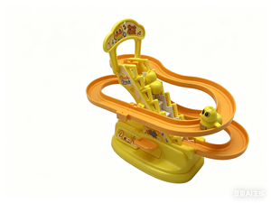Jouet <span class=keywords><strong>de</strong></span> piste <span class=keywords><strong>de</strong></span> course pour enfants avec canards et lapins, toboggan manuel à monter les escaliers avec musique et lumières interactives pour enfants - Product Image 4