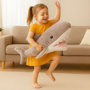 상어 봉제 인형, 부드러운 상어 베개, 귀여운 푹신한 상어 인형 어린이 선물용, 소파 및 침실 장식 - Product Image 2