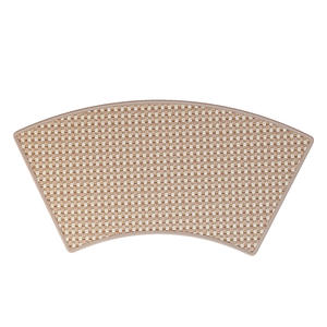 Tapis de salle de bain tressé en forme de U, antidérapant, en fibre de polyester, à motif géométrique, pour le sol de la douche - Product Image 5