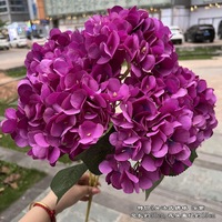 5 Tangkai Bunga Hydrangea Prancis Simulasi Tinggi, Berbagai Warna, untuk Dekorasi Pernikahan, Rumah, dan Pesta