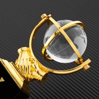 Pujiang prix en métal sur mesure trophée en cristal équipe créative concessionnaire plaqué or trophée de coopération commerciale forme de poignée de main