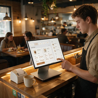 Sistema POS ZOLON WS16 Intel N95 con Windows 11, Pantalla Táctil FHD G+G de 15.6 Pulgadas, Caja Registradora Todo en Uno, Wi-Fi 6, RJ50, para Comercio Minorista y Restaurantes