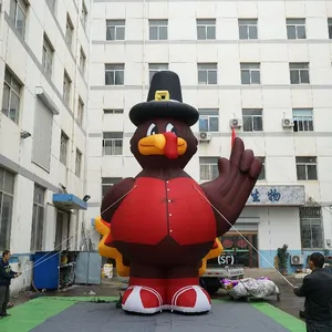 Thanksgiving Decoratieve Opblaasbare Gebraden Kip/7 M Giant Opblaasbare Turkije Voor Reclame