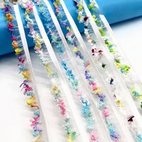 Bande élastique en dentelle papillon colorée de 1,8 cm pour accessoires de poupée DIY, bordure en nylon et élasthanne pour la décoration de vêtements pour animaux de compagnie