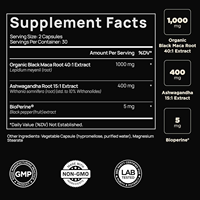 Capsules de Maca Noire Ashwagandha OEM à Prix de Gros pour l'Amélioration et la Vitalité Masculine – Capsules Énergisantes à la Maca