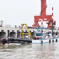 Drague à jet professionnelle, bateau à moteur diesel, coupeur pour le dragage du sable, travaux de construction pour le profondage des ports