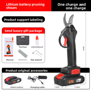 Fengli YTZ-01 Ciseaux électriques sans fil portables Multifonctionnels Batterie lithium-ion Droitier 25 mm Sécateurs d'élagage - Product Image 2