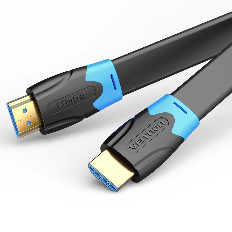 Flat HDMI Cable 0.5M Black Newest version High Quality Connect AD Active Fiber Optic Cables HDMI 2.0 AOC Cable
