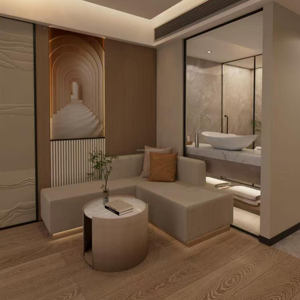 Muebles de Dormitorio Modernos y Ecológicos de Madera Maciza, Personalizables, Conjuntos de Sala de Estar para Hoteles Cinco Estrellas, Directo de Fábrica - Product Image 2