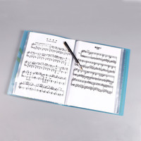 Hojas de música con logotipo personalizado, soporte para documentos con 40 bolsillos transparentes, carpeta de archivos