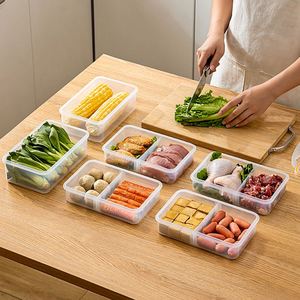 Oem Modern Portable Plastic Storage Box With Handle Crisper Sets for <b>Kitchen</b> Use Fruit Container for Picnics and Travel - Product Image 5