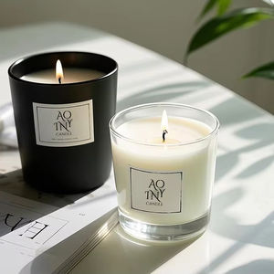 Fournisseur en gros de bougie parfumée d'aromathérapie en verre de cire avec emballage personnalisé bâton d'étiquette de logo - Product Image 1