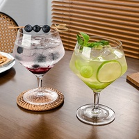 Verres à vin en verre transparent spéciaux 301-400 ml Utilisation en fête Design moderne et simple durable Verres à vin hauts