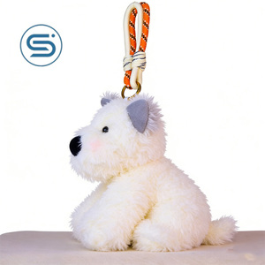 Peluche a forma di cane in fibra di poliestere, dimensioni compatte, struttura leggera, cuciture rinforzate con imbottitura sicura, adatto per bambini. - Product Image 2