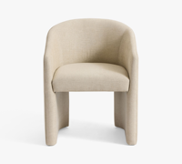 Fauteuil de salle à manger moderne personnalisable, entièrement recouvert de tissu, mobilier pour la maison